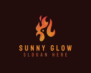 Flame Chicken Grill logo design