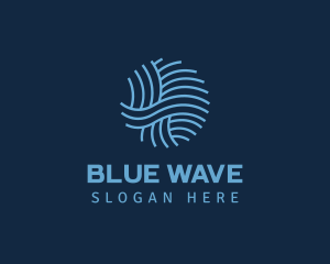 Circle Water Wave logo design