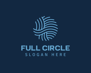 Circle Water Wave logo design