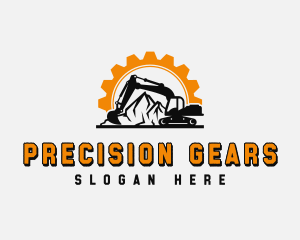 Gear Construction Mining logo design