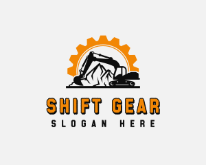 Gear Construction Mining logo design