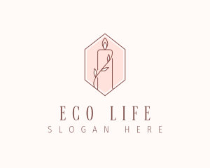 Eco Candle Leaves logo design