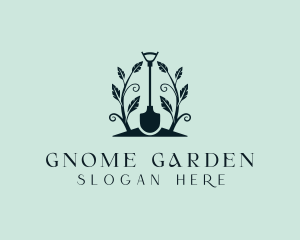 Gardener Shovel Landscaping logo design