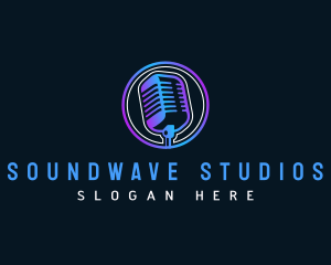 Mic Recording Microphone logo design