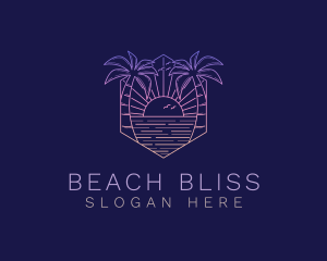 Summer Sunset Beach logo design