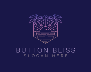 Summer Sunset Beach logo design