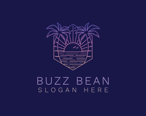 Summer Sunset Beach logo design