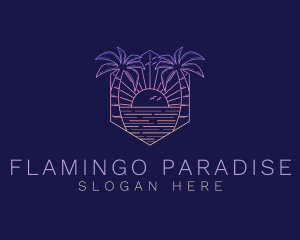 Summer Sunset Beach logo design