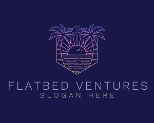 Summer Sunset Beach logo design