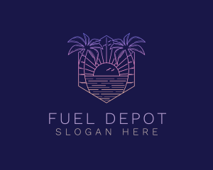 Summer Sunset Beach logo design