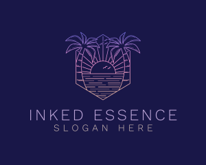 Summer Sunset Beach logo design