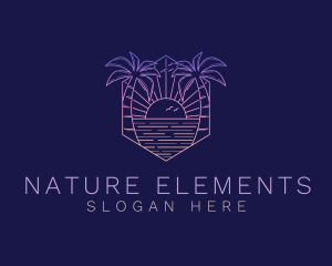 Summer Sunset Beach logo design