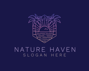 Summer Sunset Beach logo design