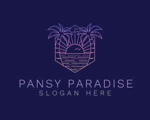 Summer Sunset Beach logo design