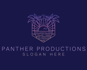 Summer Sunset Beach logo design