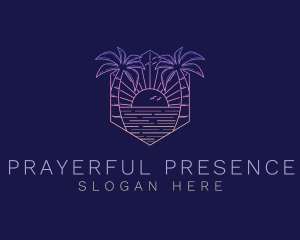 Summer Sunset Beach logo design