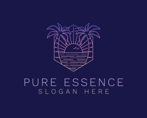 Summer Sunset Beach logo design