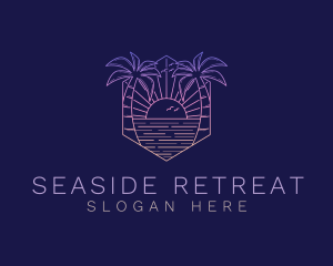 Summer Sunset Beach logo design