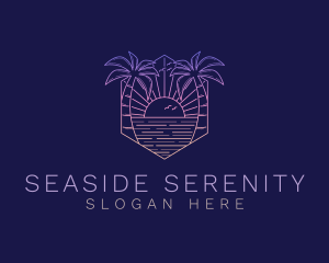 Summer Sunset Beach logo design