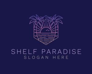 Summer Sunset Beach logo design