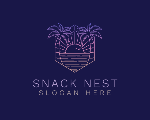 Summer Sunset Beach logo design