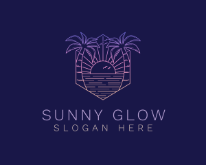 Summer Sunset Beach logo design