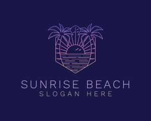 Summer Sunset Beach logo design