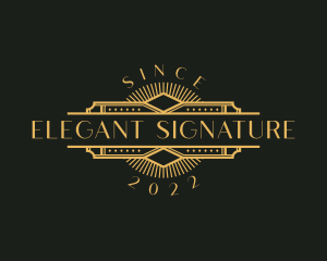 Stylish Luxury Art Deco logo design