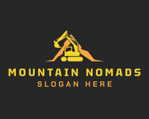 Mountain Industrial Excavator logo design