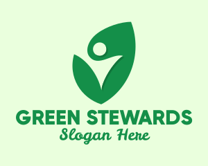 Green Leaf Environmentalist logo design