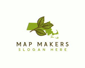 Massachusetts Leaf Plant logo design