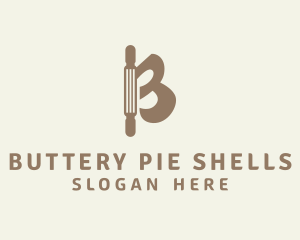 Rolling Pin Letter B logo design