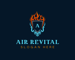 Cooling Heating Shield logo design