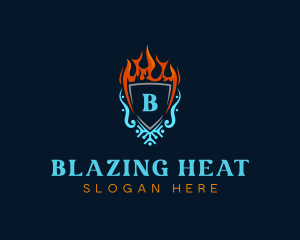 Cooling Heating Shield logo design