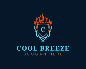 Cooling Heating Shield logo design