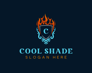 Cooling Heating Shield logo design