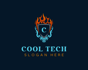 Cooling Heating Shield logo design