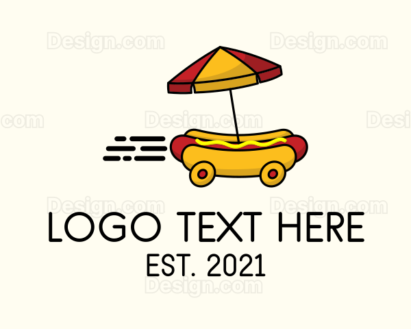 Fast Hot Dog Sandwich Logo