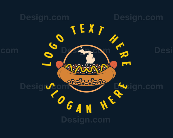 Michigan Hotdog Sandwich Logo