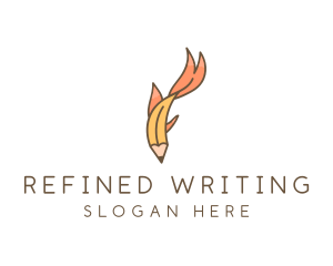 Writing Pencil Fish logo design