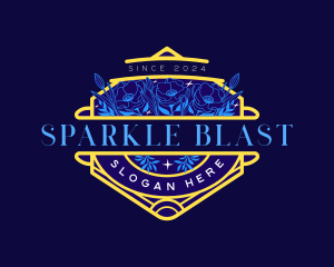 Sparkling Botanical Flower logo design