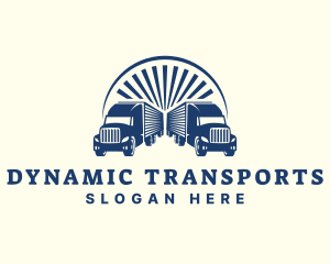 Transport Logistic Truck logo design