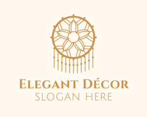 Flower Dreamcatcher Decor logo design