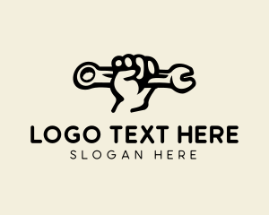 Hand Wrench Mechanic logo