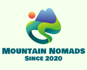 Modern Mountain Landscape logo design