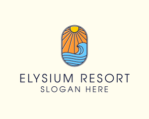 Summer Ocean Coastal Surf logo