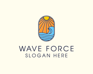 Summer Ocean Coastal Surf logo