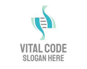 Genetic DNA Code logo design