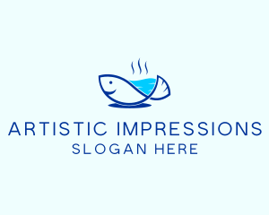 Marine Fish Trout logo design