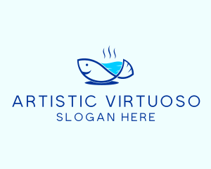 Marine Fish Trout logo design